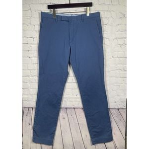Ralph Lauren Polo Pants Mens 36 Blue Chinos Slim Fit Stretch Casual Preppy 36x32